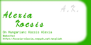 alexia kocsis business card